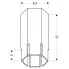 Wymiary lampy sufitowej D257-Zebrix