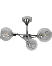 Srebrna lampa wisząca z 3 punktami światła - D279-Gela w sklepie Edinos.pl
