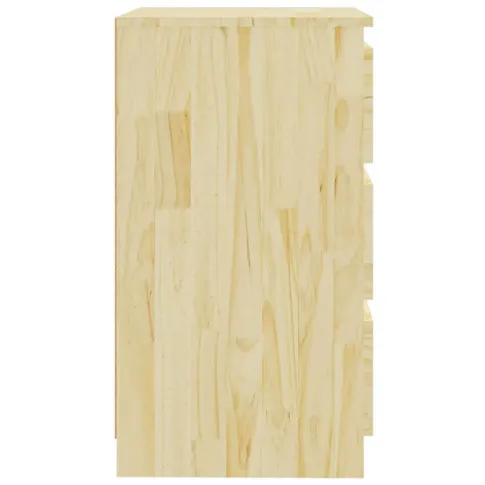 Szczegółowe zdjęcie nr 5 produktu Skandynawska komoda sosnowa z 3 szufladami - Prelude