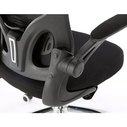 Szczegółowe zdjęcie nr 8 produktu Czarny ergonomiczny fotel biurowy z zagłówkiem - Meir