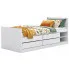 Białe pojedyncze łóżko z materacem 90x200 Rawis