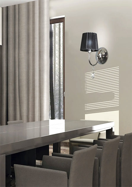 Czarny kinkiet D260-Gromes