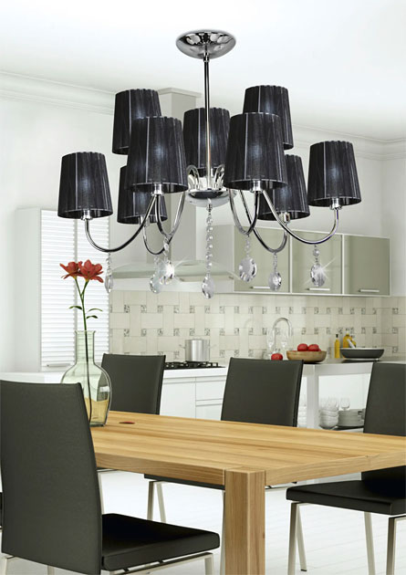 Czarna lampa wisząca D263-Gromes