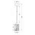 Wymiary lampy wiszącej D264-Zifrel