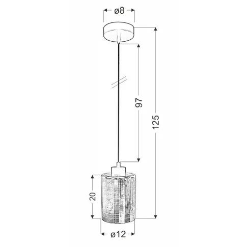 Wymiary lampy wiszącej D264-Zifrel