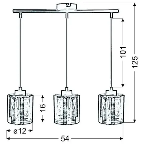 Wymiary lampy wiszącej D266-Zifrel