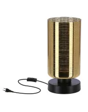 Złota nowoczesna lampka stołowa - D267-Amro w sklepie Edinos.pl