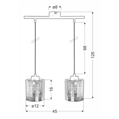 Wymiary lampy D265-Zifrel