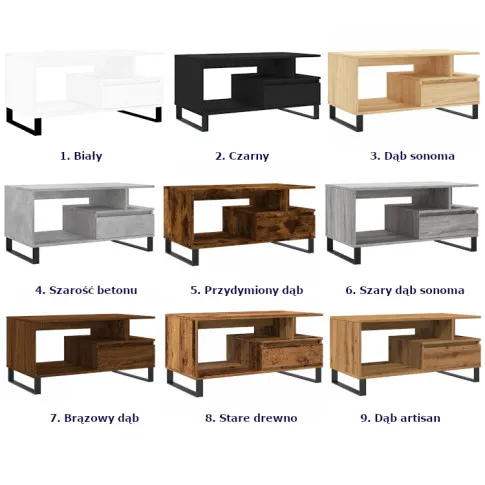 Kolory stolika kawowego do salonu Avelis