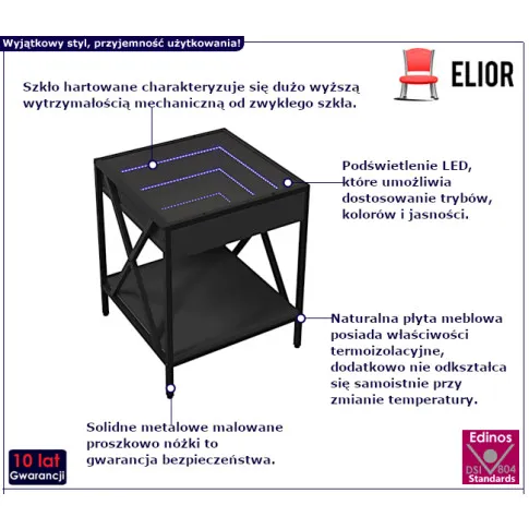 Nivelo czarny stolik kawowy