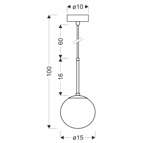 Wymiary lampy wiszącej D268-Seya