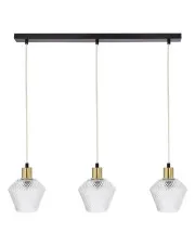 Nowoczesna lampa wisząca z kryształowymi kloszami - D273-Wela w sklepie Edinos.pl