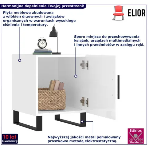 Szafka nocna Bibrox kolor biały