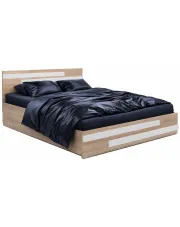 Skandynawskie łóżko z materacem dąb sonoma 120x200 cm - Resso 3X w sklepie Edinos.pl