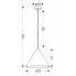 Wymiary lampy wiszącej D281-Querte 25 cm