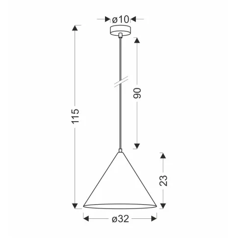 Zdjęcie dUNCA LAMPA WISZĄCA 32 CZARNY 1X40 E27 KLOSZ CIEMNY Digo | Edinos.pl