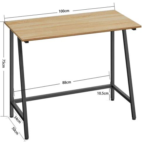 Wymiary prostego biurka dab sonoma Loscio