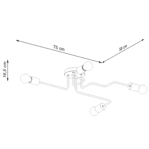 Wymiary lampy D828-Avic