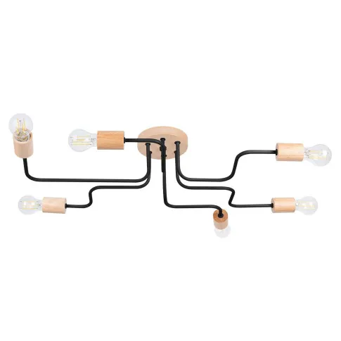 Czarna industrialna lampa sufitowa D283-Avic