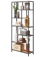 Designerski regał drewno metal dąb sonoma - Delkos w sklepie Edinos.pl
