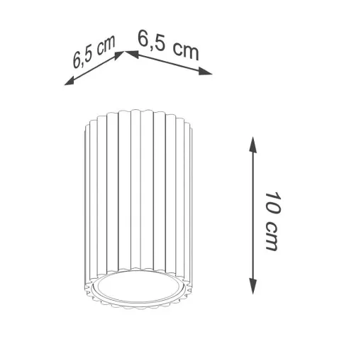 Wymiary lampy sufitowej D286 Avium