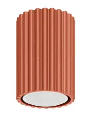 Nowoczesna ryflowana lampa tuba w kolorze ochra - D286-Avium w sklepie Edinos.pl