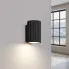 Czarny kinkiet ryflowany D287-Avium