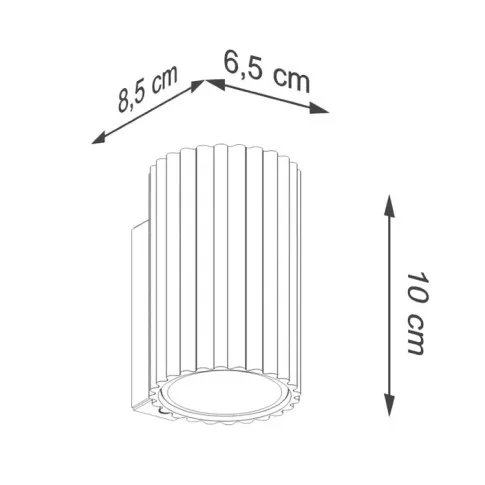 Wymiary kinkietu D287-Avium