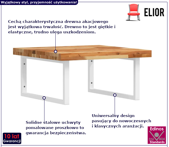 Półka ścienna pod umywalkę Siro