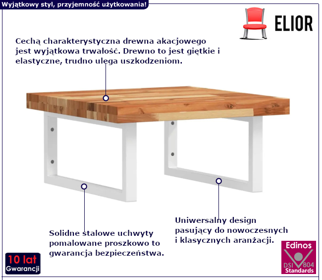 Półka ścienna pod umywalkę Siro