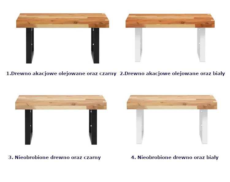 Wersje kolorystyczne półki ściennej Siro