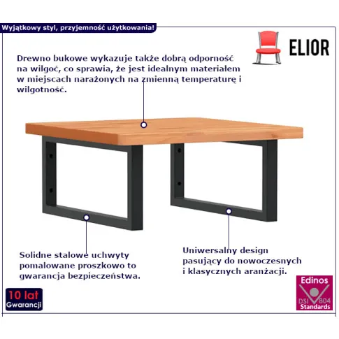 Fluvia półka w kolorze naturalnego drewna