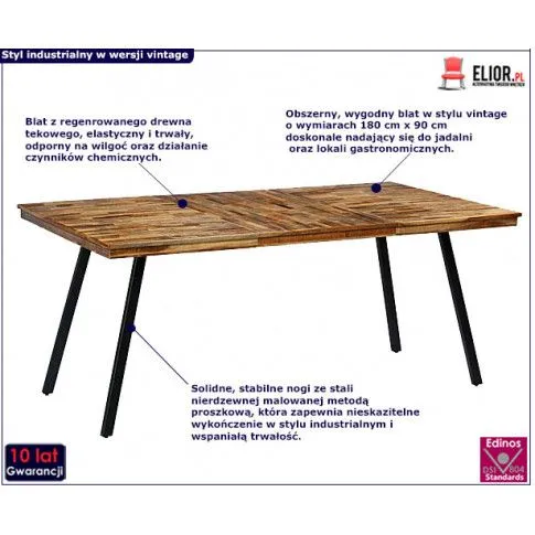 Zdjęcie vintage stół Migres - teak  | Edinos.pl