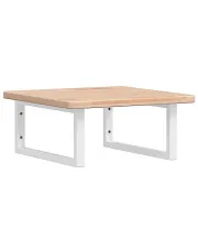 Naturalne drewno półka białe uchwyty 50x50 - Basso w sklepie Edinos.pl