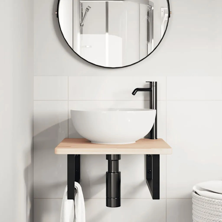 Wizualizacja półki ściennej pod umywalkę Bafo