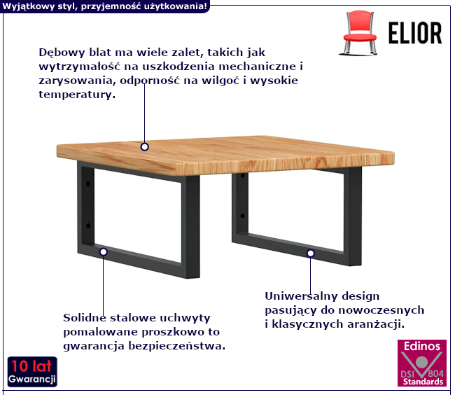 Półka ścienna pod umywalkę Bafo