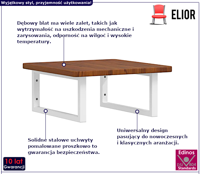 Półka ścienna pod umywalkę Bafo