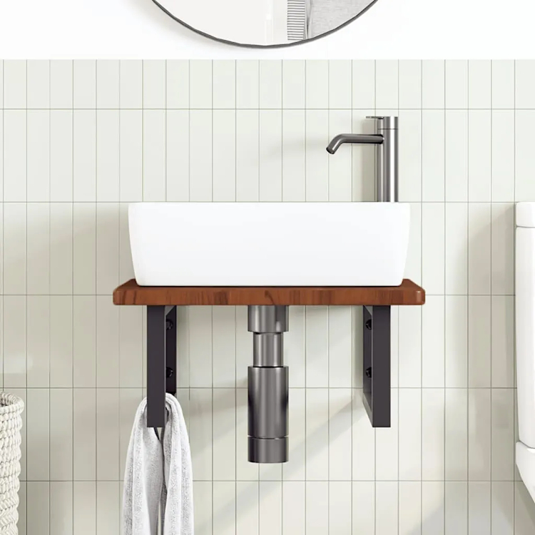 Wizualizacja półki ściennej pod umywalkę Bafo