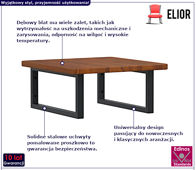 Półka ścienna pod umywalkę Bafo