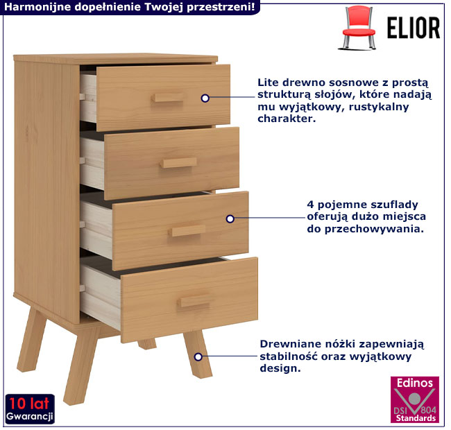 szafka nocna Andora 11X brązowy