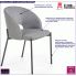 Krzesło nieobrotowe do biurka Elba popiel inf gif