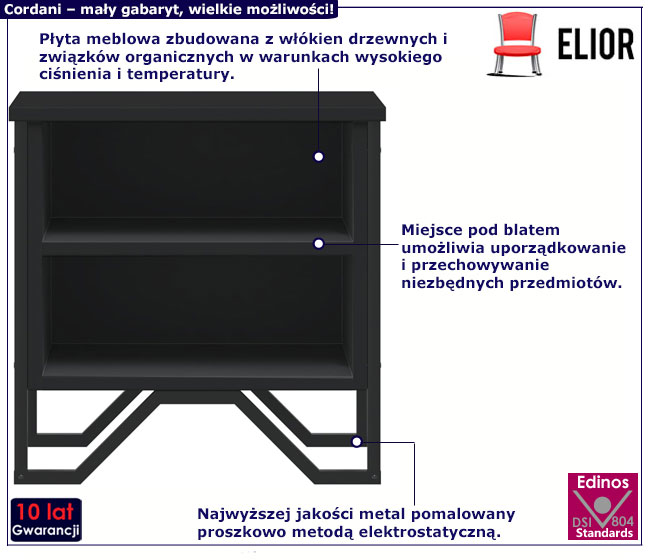 Szafka nocna Cordani czarny