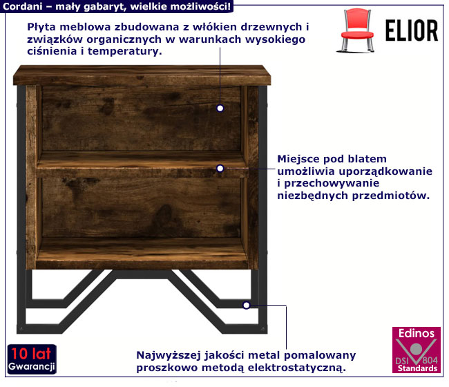 Szafka nocna Arobello przydymiony dąb