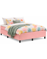 Tapicerowane różowe łóżko z materacem 120x190 - Aleppo w sklepie Edinos.pl