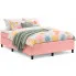 Tapicerowane różowe łóżko z materacem 120x190 - Aleppo