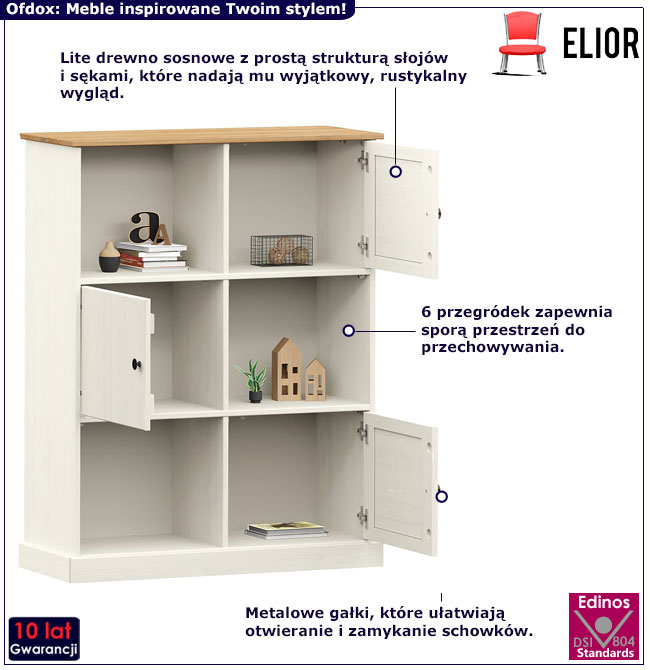 Biały regał Tarko 3X 