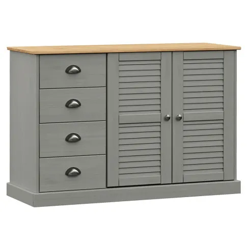 Szara drewniana komoda Ofdox 6X