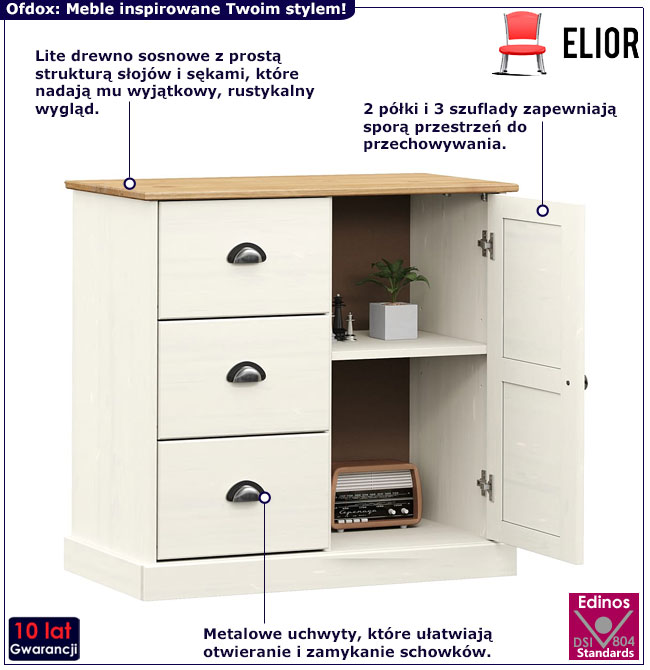 Biała komoda Ofdox 7X 