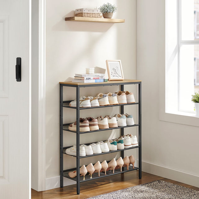 Wizualizacja przedpokoju z wykorzystaniem szafki na buty Alaniso dąb sonoma