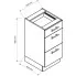 Szczegółowe zdjęcie nr 5 produktu Biała szafka dolna z 3 szufladami - Lucio 6X 40 cm połysk